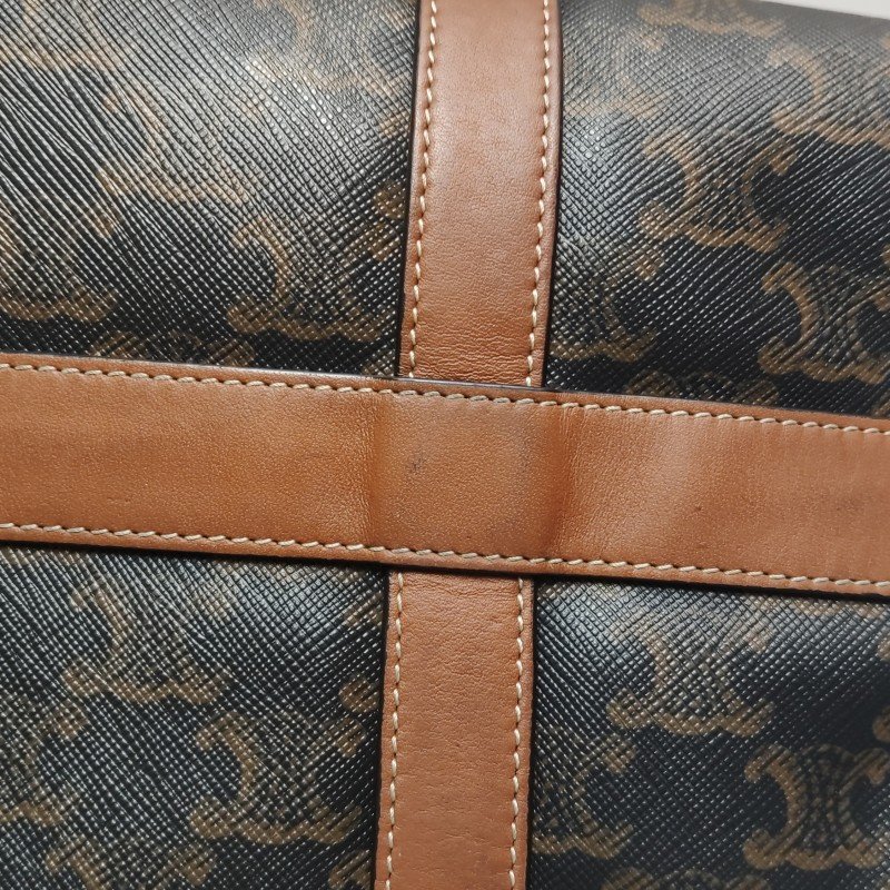 Celine Triomphe Canvas 大號 牛皮 拼色 標誌 印花 手提包-13
