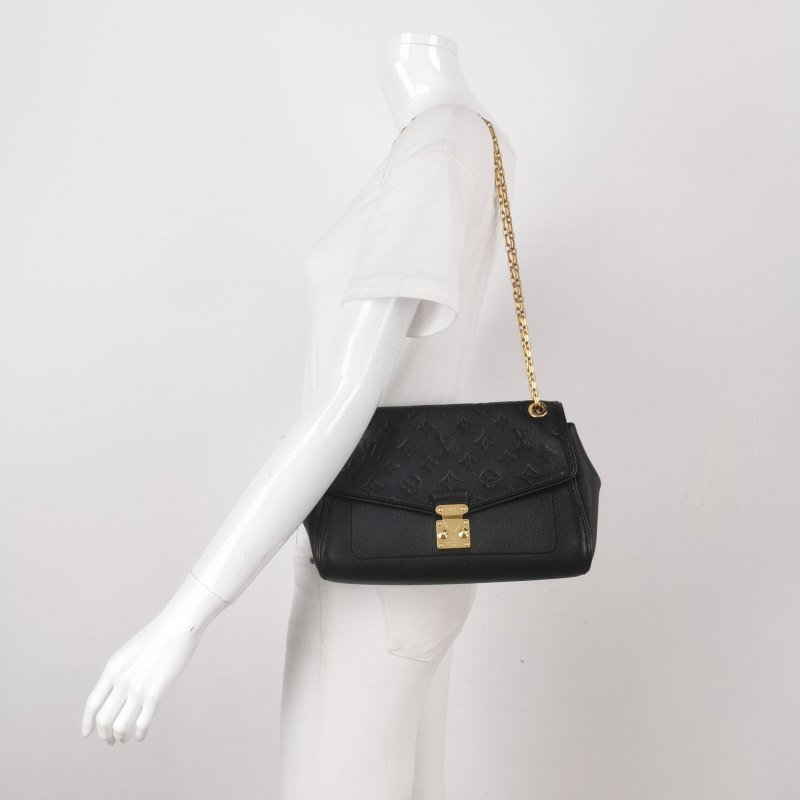 Louis Vuitton (LV) Saint Germain 牛皮 純色 老花 壓紋 S-lock 鎖扣 單肩包-1