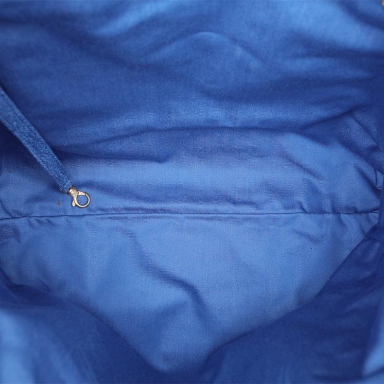 22P Tote購物袋 Logo印花 鏈條肩帶 牛仔藍 牛仔 晶元開 金釦-5