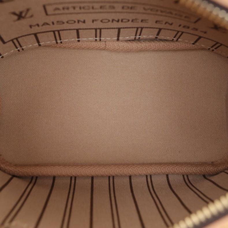 Neverfull BB 24 配子袋 可拆卸米棕寬肩帶 老花 PVC 金扣 晶元-5