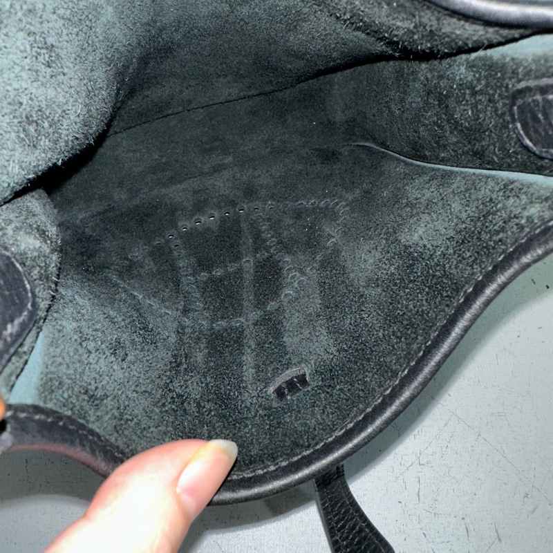 Hermes 黑TC皮金釦mini evelyne 斜背包 U刻-30