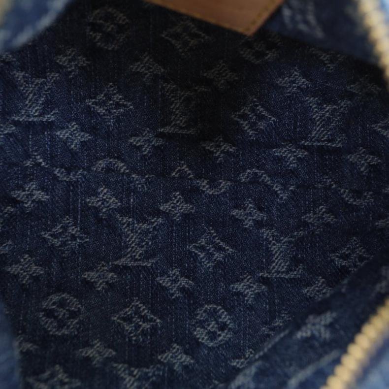 HILLS POCHETTE 飯盒包 牛仔藍 牛仔布 老花 晶元-5