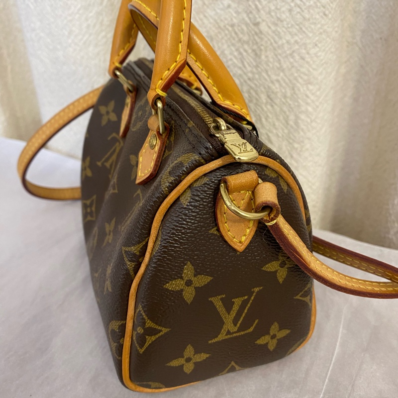 LOUIS VUITTON Nano Speedy 涂层帆布斜挎包 老款 絕版-1