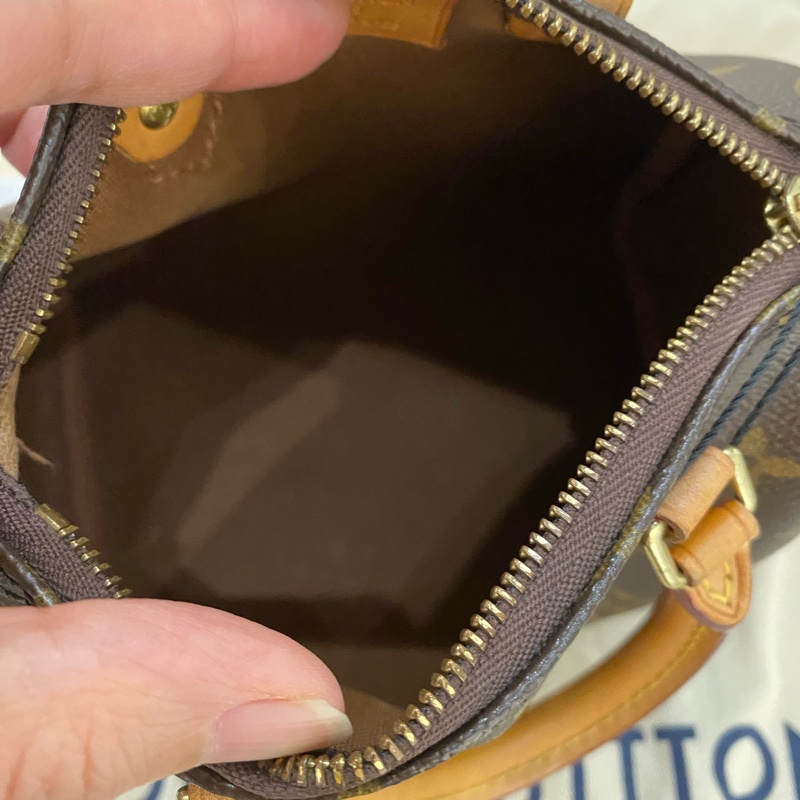 LOUIS VUITTON Nano Speedy 涂层帆布斜挎包 老款 絕版-7