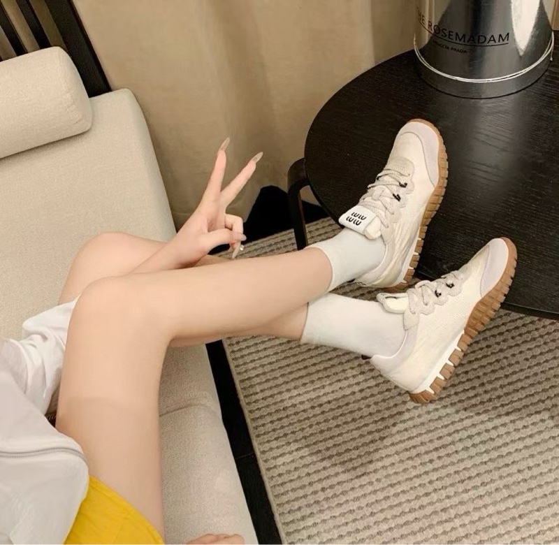 MIU MIU Tyre 機能性面料和麂皮運動鞋-4