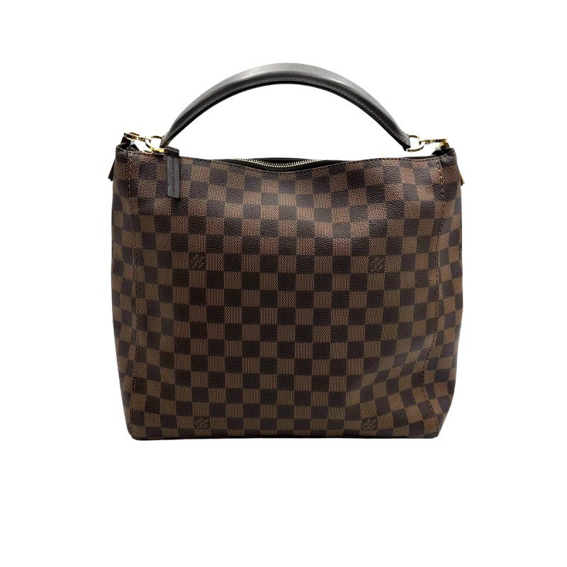 【美收精品】LV 棕色棋盤格單肩背包 B-775【隔月月中將轉賣至日本 上架期限30天】-0