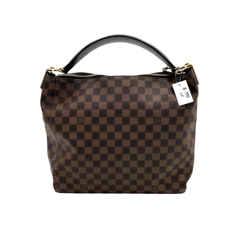 【美收精品】LV 棕色棋盤格單肩背包 B-775【隔月月中將轉賣至日本 上架期限30天】-1