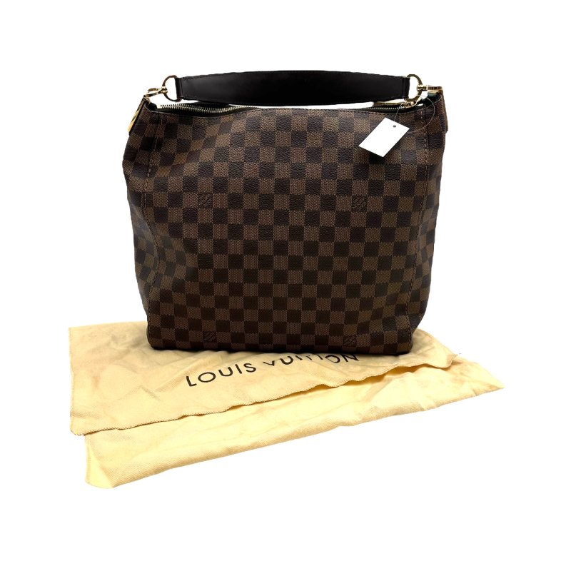 【美收精品】LV 棕色棋盤格單肩背包 B-775【隔月月中將轉賣至日本 上架期限30天】-9