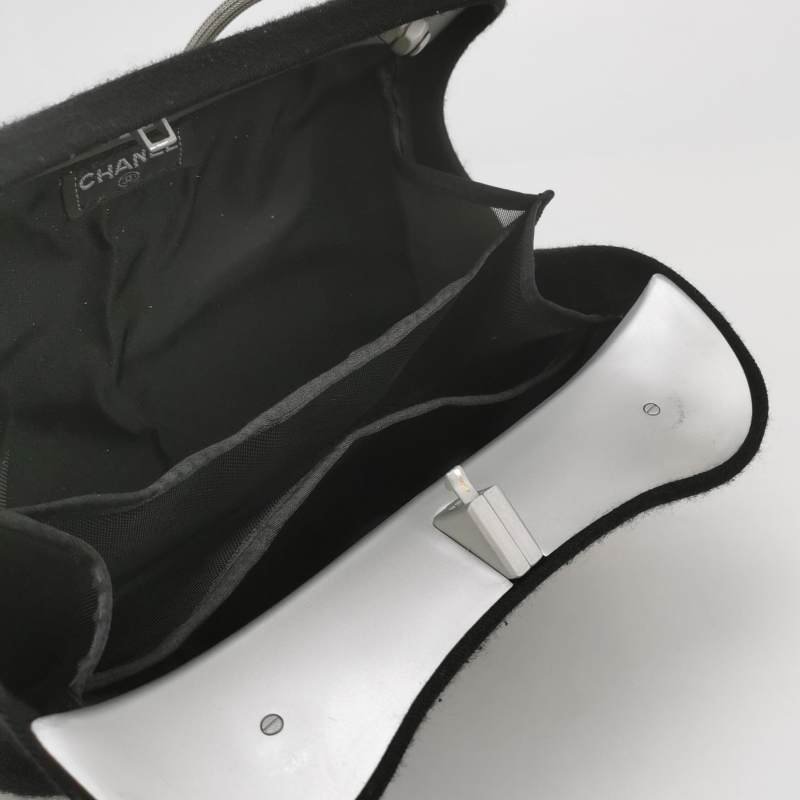 Chanel 純色 雙C Logo 標誌 中古 斜背包 單肩包-6