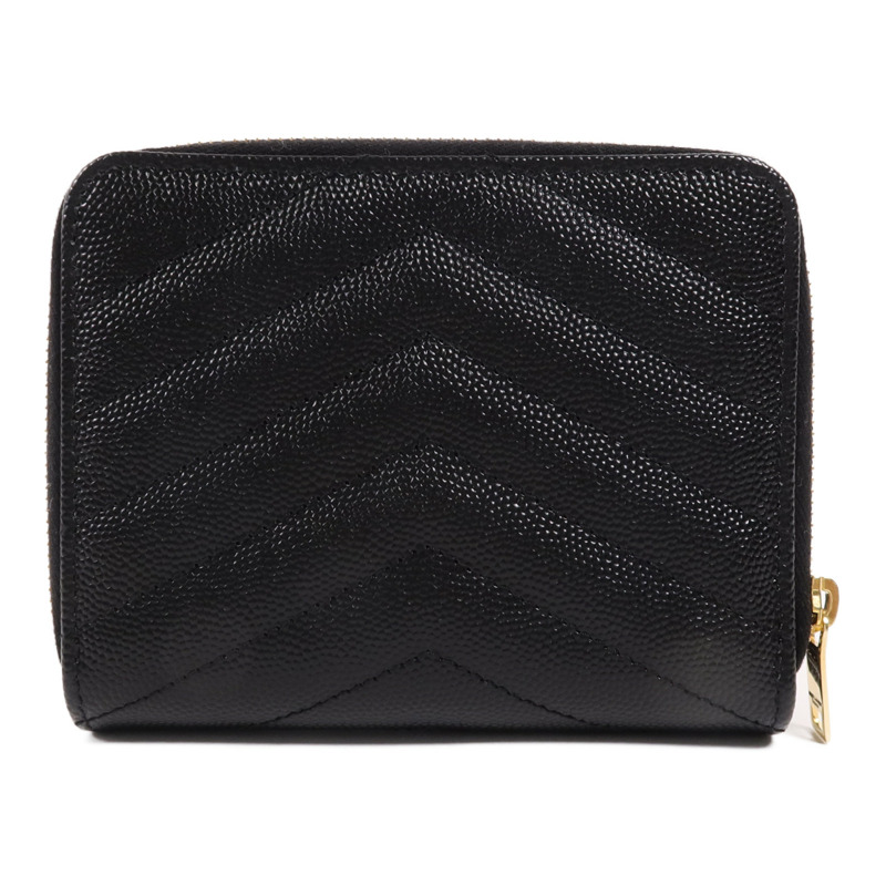 SAINT LAURENT 牛皮皮革Cassandre Matelasse Wallet金扣錢包-1