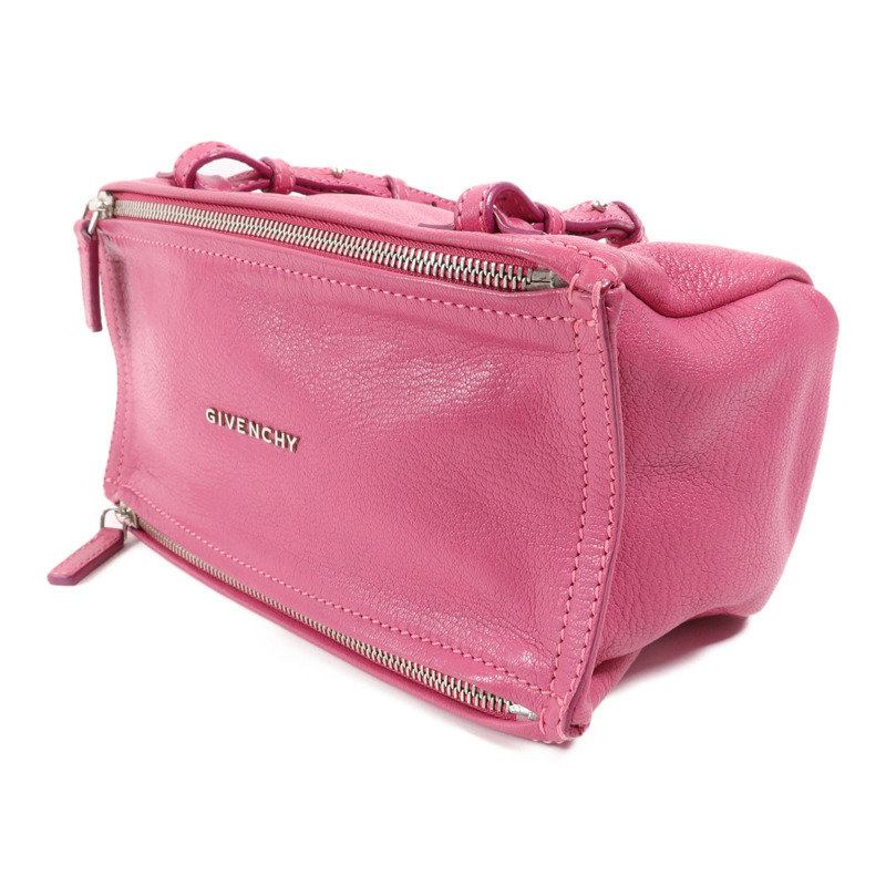 GIVENCHY 牛皮皮革Pandora Mini銀扣肩背袋-2