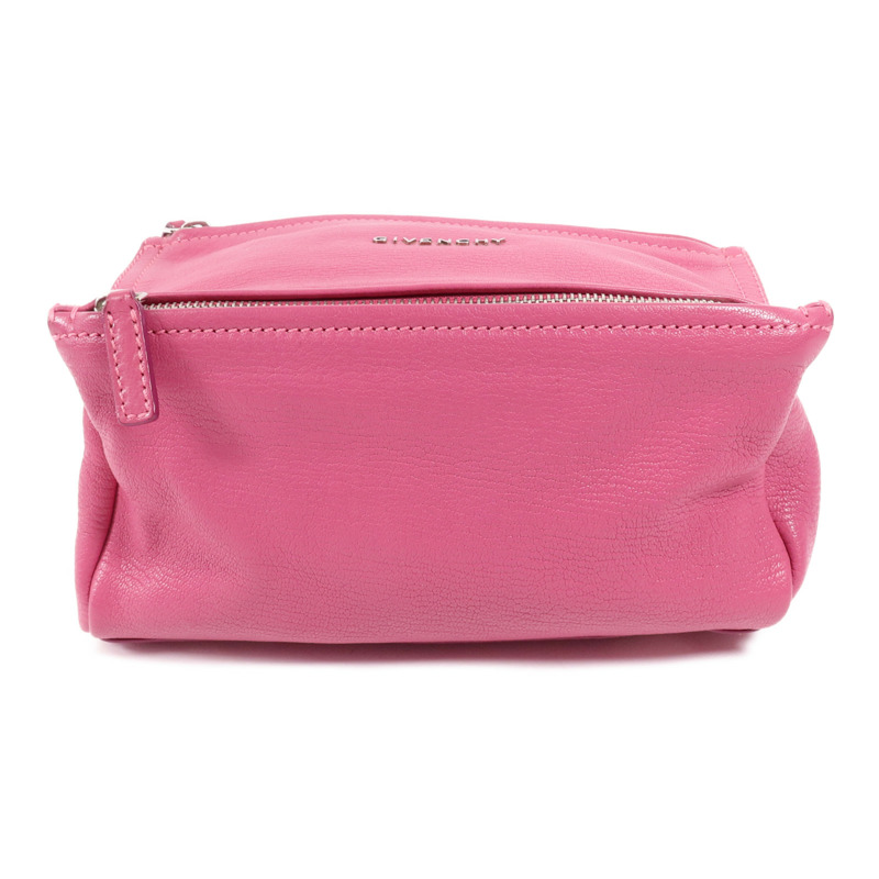 GIVENCHY 牛皮皮革Pandora Mini銀扣肩背袋-3