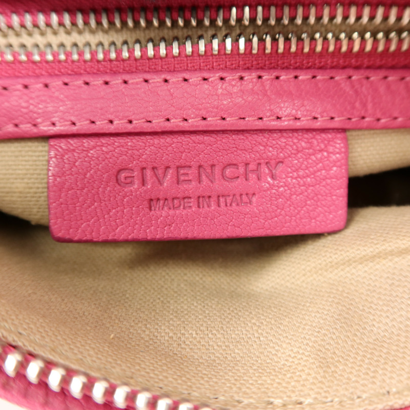 GIVENCHY 牛皮皮革Pandora Mini銀扣肩背袋-5