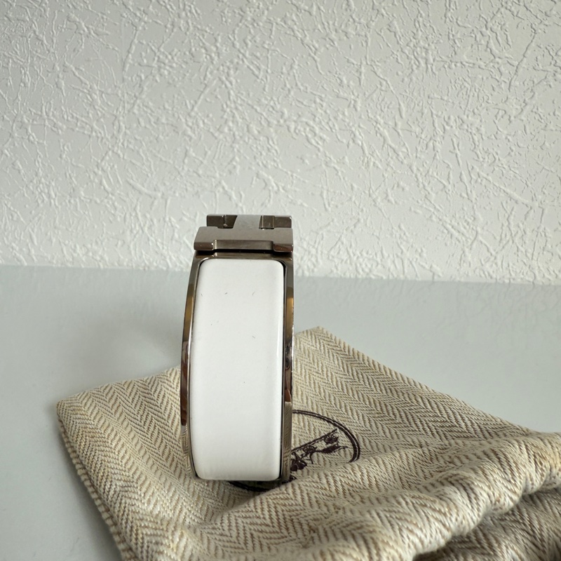 Hermes H白色寬版手環-4