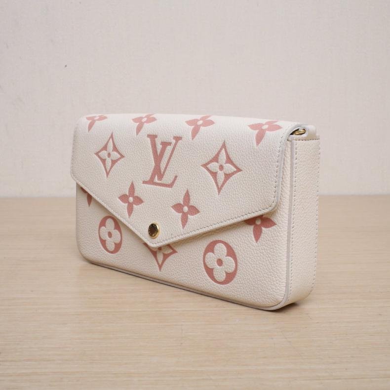 POCHETTE FELICIE 三合一鏈條包 米白色 皮革C 晶元-3