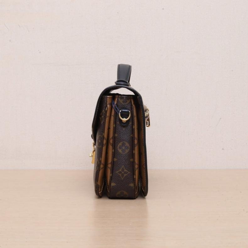 Metis Pochette 郵差包 拼色 PVC 金扣 2017 老花-1