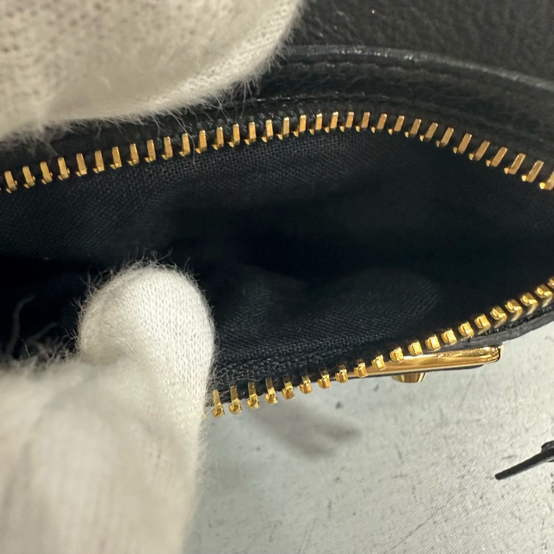 balenciaga 390187 黑皮金釦機車長夾-19
