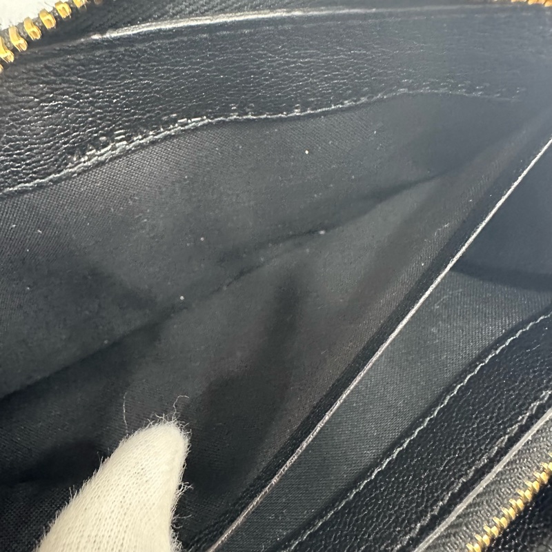 balenciaga 390187 黑皮金釦機車長夾-21