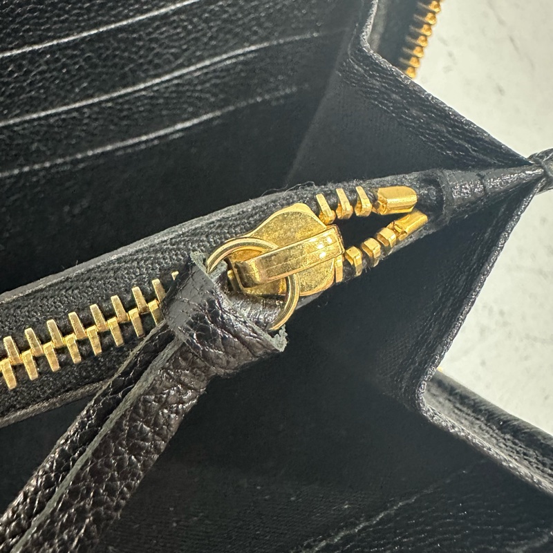 balenciaga 390187 黑皮金釦機車長夾-28