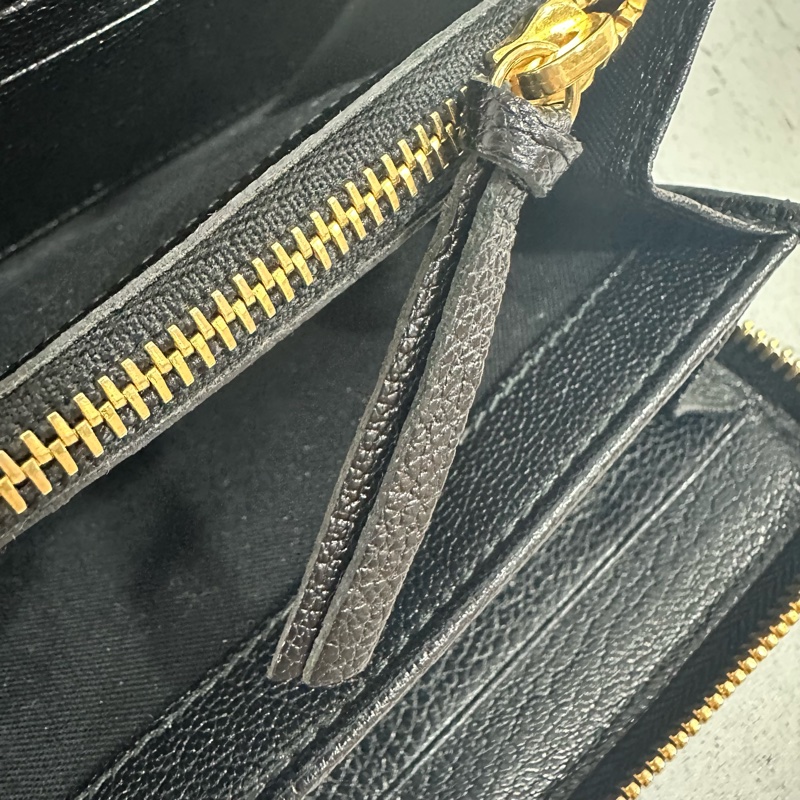 balenciaga 390187 黑皮金釦機車長夾-29