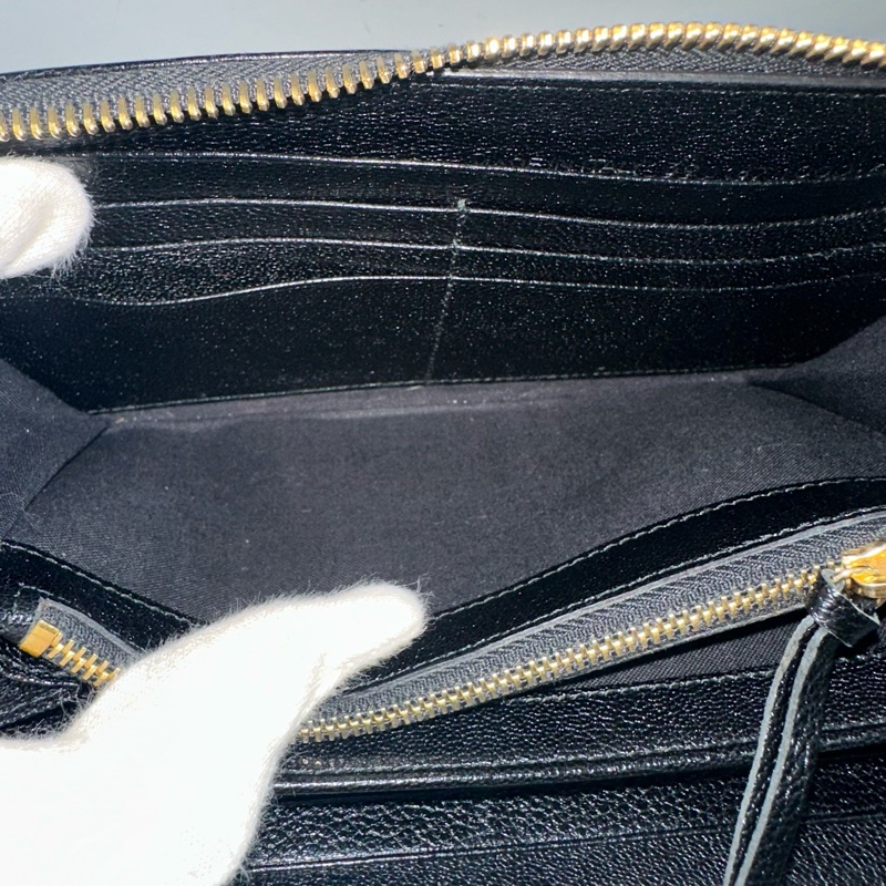 balenciaga 390187 黑皮金釦機車長夾-34