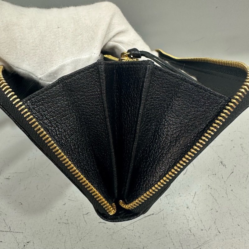 balenciaga 390187 黑皮金釦機車長夾-39