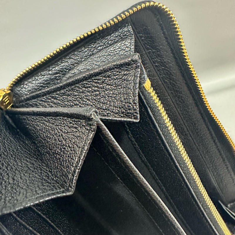 balenciaga 390187 黑皮金釦機車長夾-41