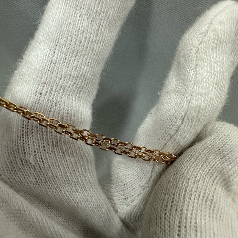 Cartier TRINITY 金銀色鑽石三環項鏈-13