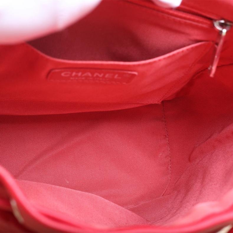 薩爾茨堡雙肩包 中號 20cm 紅色 皮革S 22開 銀扣-5