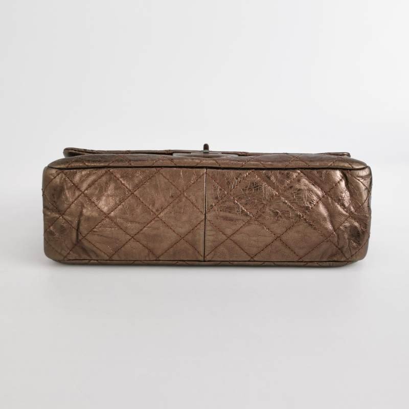Chanel 2.55 Flag Bag 季節限定款 Maxi 油蠟皮 菱格 絎縫 長方形旋扣 單肩包-5