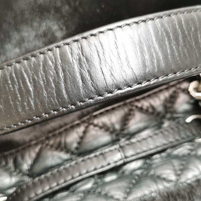 Chanel 马毛 油蜡皮 纯色 菱格 绗缝 单肩包-9