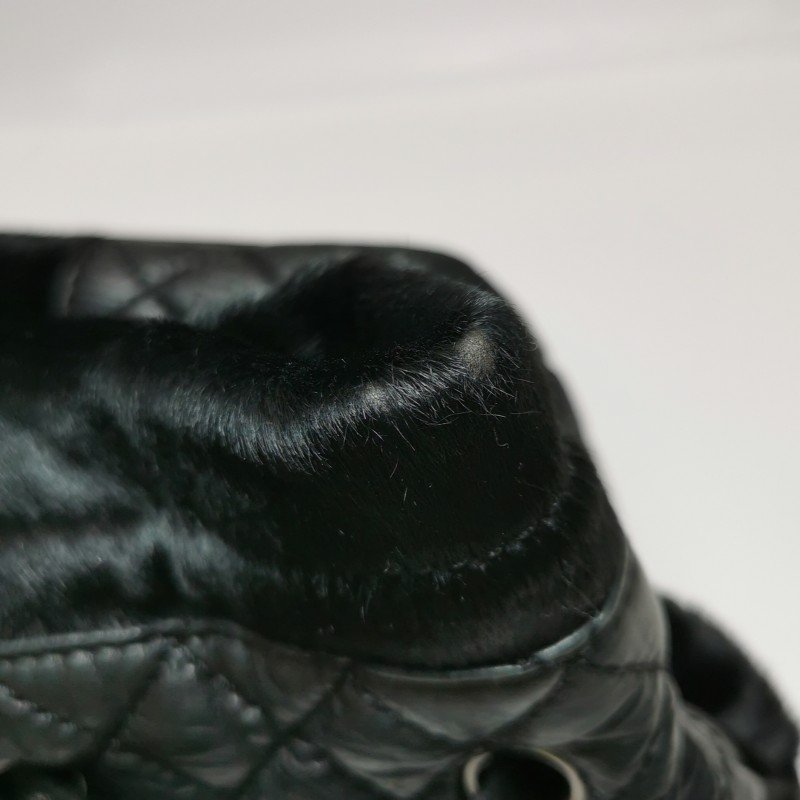 Chanel 马毛 油蜡皮 纯色 菱格 绗缝 单肩包-15