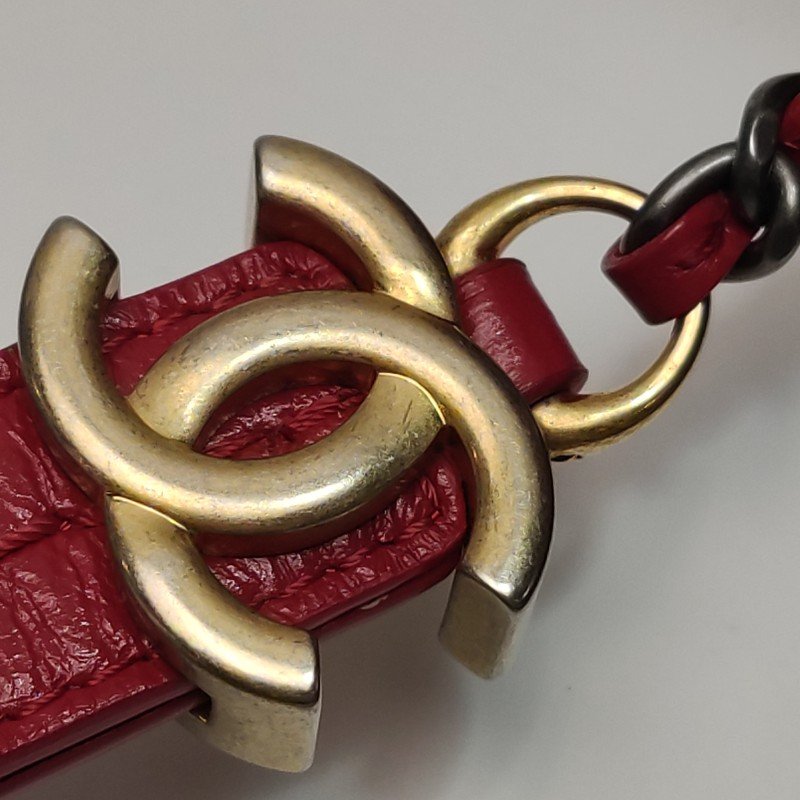 Chanel Gabrielle 流浪包 小號 油蠟皮 翻毛皮 拼色 菱格 絎縫 雙鍊設計 單肩包-11