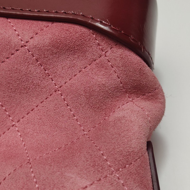 Chanel Gabrielle 流浪包 小號 油蠟皮 翻毛皮 拼色 菱格 絎縫 雙鍊設計 單肩包-19