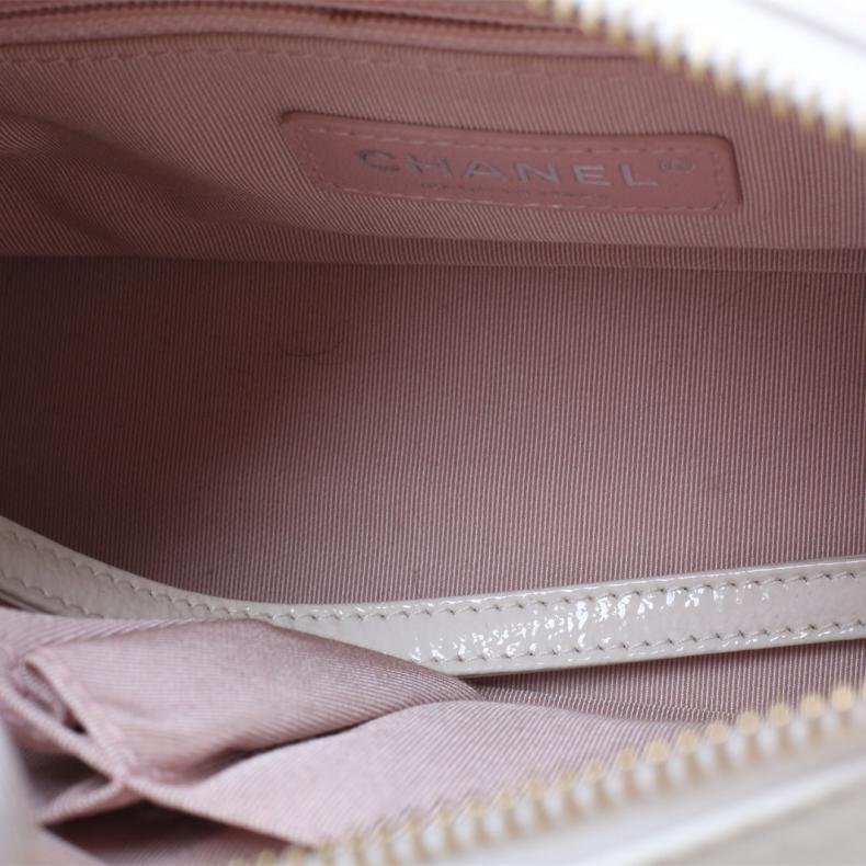 GABRIELLE 流浪 小號 20cm 白色 皮革C 25開 金銀扣-5