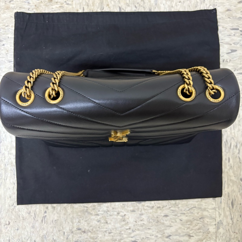 Yves Saint Laurent 聖羅蘭 YSL LouLou金標Logo 單肩斜背包 大號-1