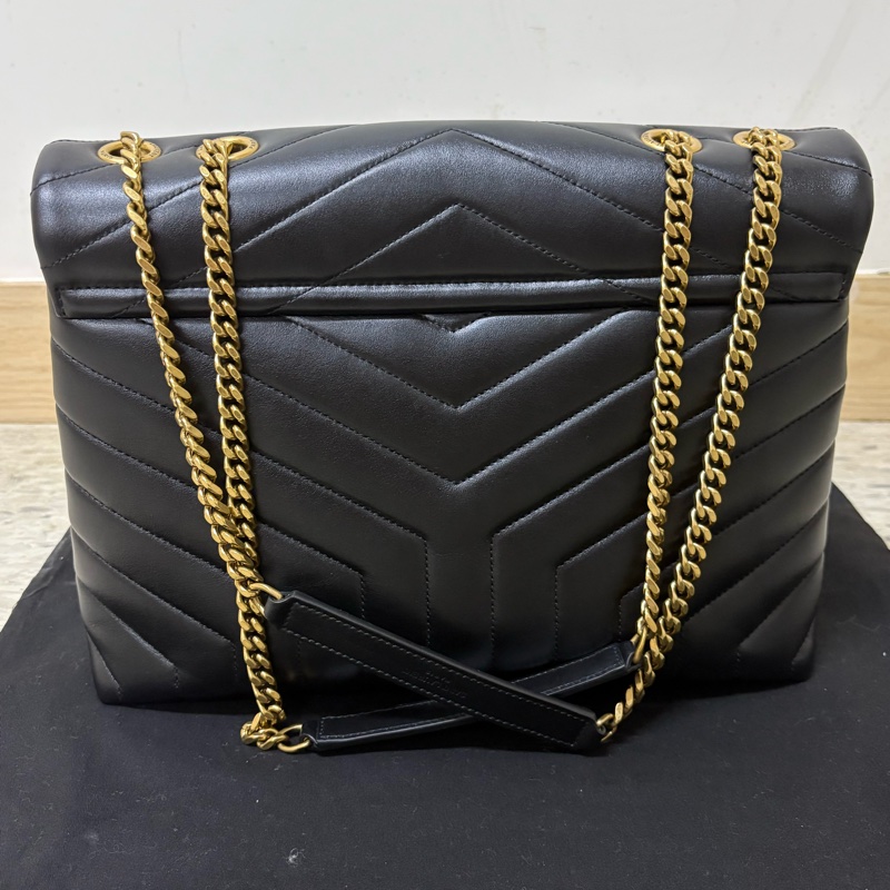 Yves Saint Laurent 聖羅蘭 YSL LouLou金標Logo 單肩斜背包 大號-4
