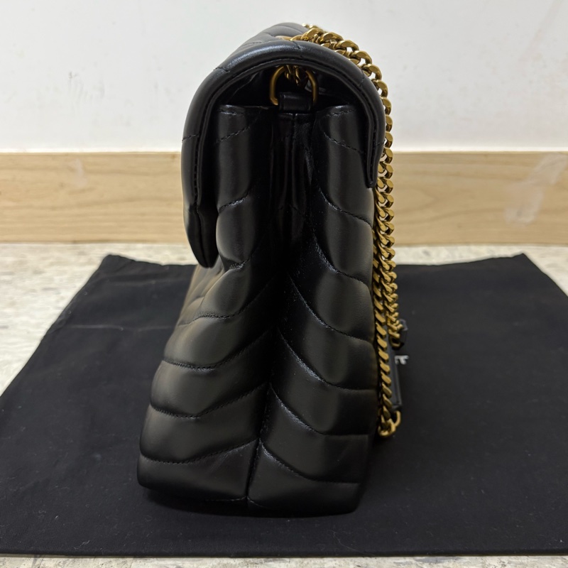 Yves Saint Laurent 聖羅蘭 YSL LouLou金標Logo 單肩斜背包 大號-5