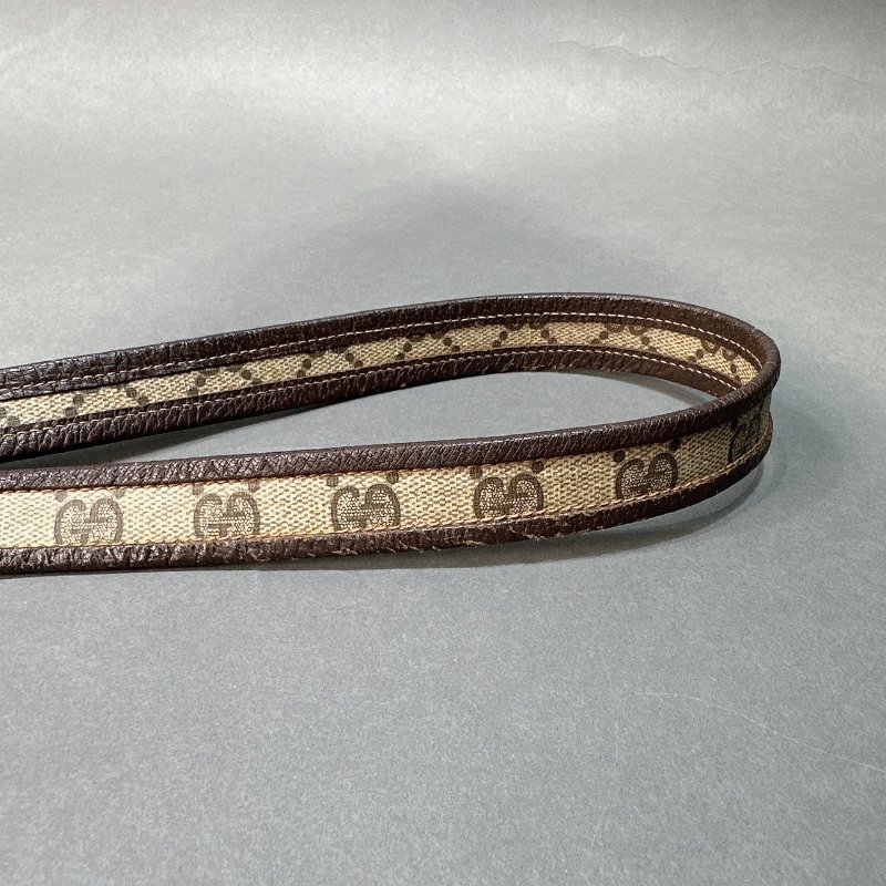GUCCI 經典帆布皮革背帶-1