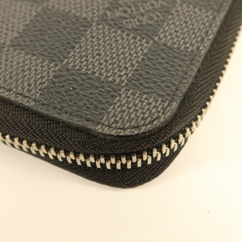 LOUIS VUITTON Damier Graphite Zippy Organizer銀扣長錢包-10