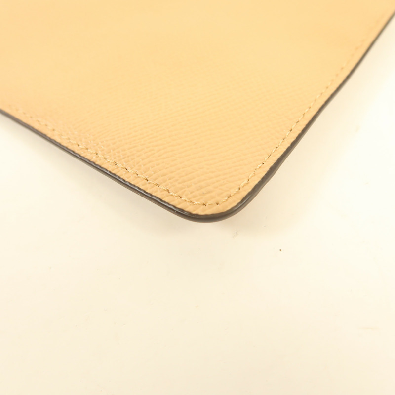 COACH 牛皮皮革Pouch金扣手拿包-10