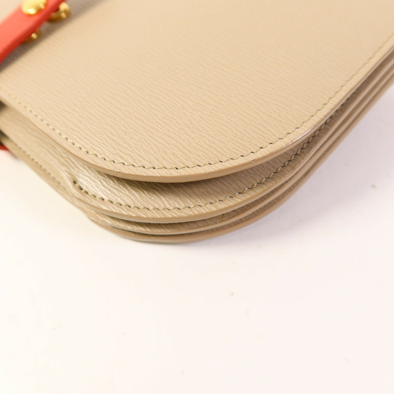 CELINE 牛皮皮革Shoulder Bag金扣肩背袋-10