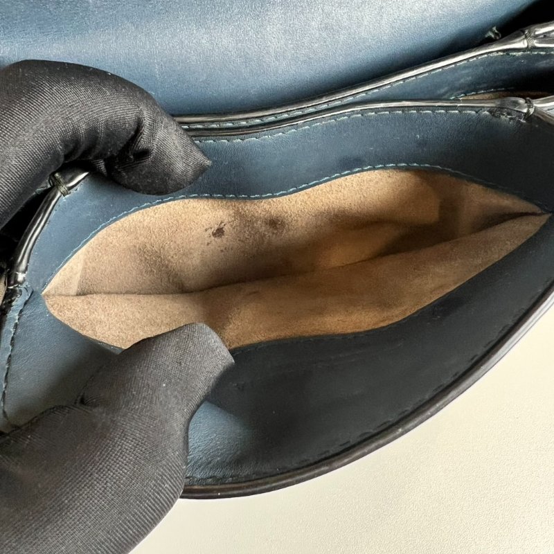 BV 藍皮革鎖頭手提包-7