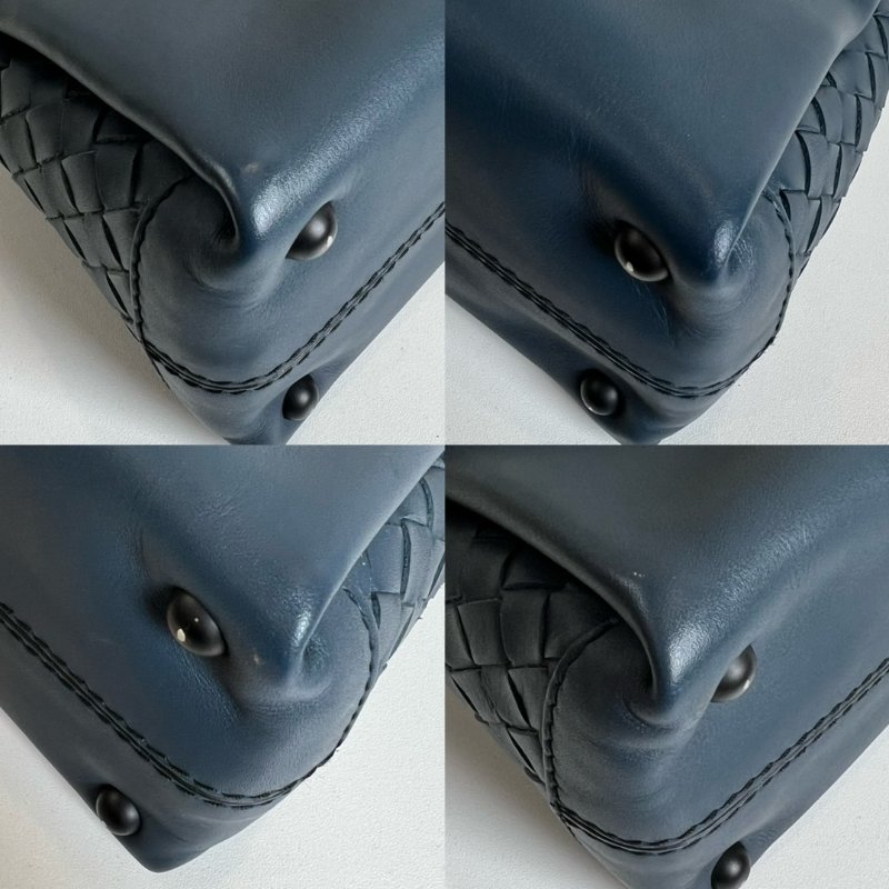 BV 藍皮革鎖頭手提包-11