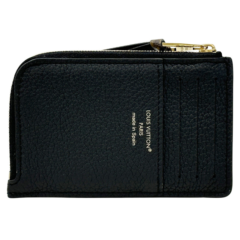 Louis Vuitton Monogram 皮革卡夾，Porte Carte Lowkey Noir，M14550，黑色，男女通用，零錢包，LV 標誌-1