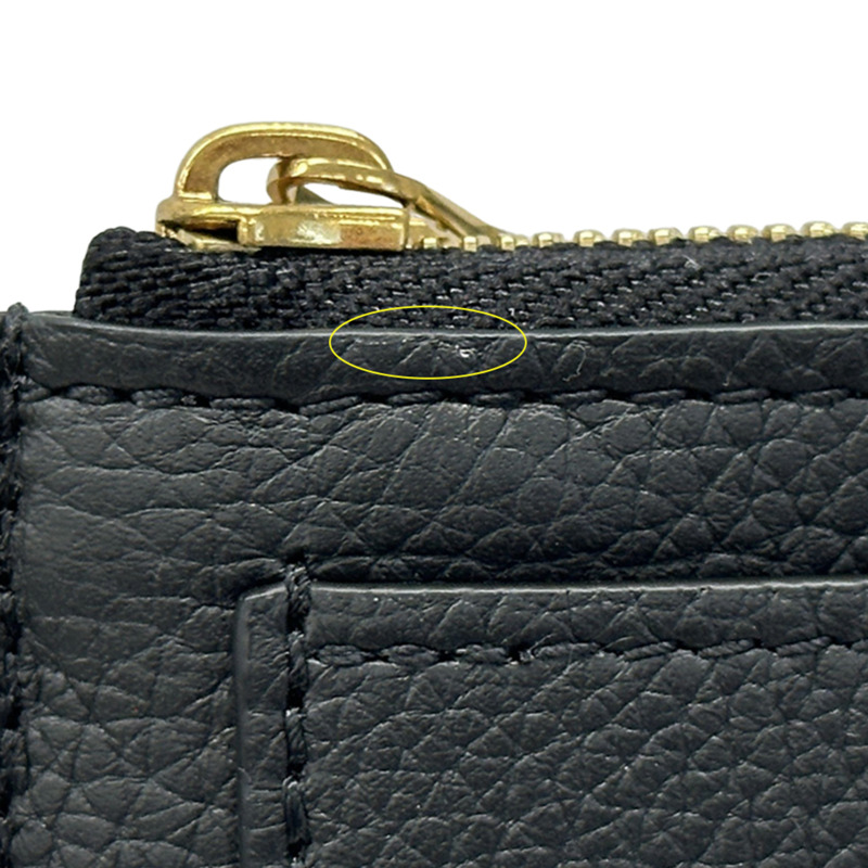 Louis Vuitton Monogram 皮革卡夾，Porte Carte Lowkey Noir，M14550，黑色，男女通用，零錢包，LV 標誌-7