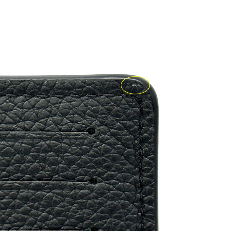 Louis Vuitton Monogram 皮革卡夾，Porte Carte Lowkey Noir，M14550，黑色，男女通用，零錢包，LV 標誌-8