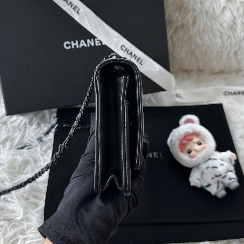 全新香奈兒 Chanel 24b trendy cc woc 全黑 so black 腋下包 斜挎包-4