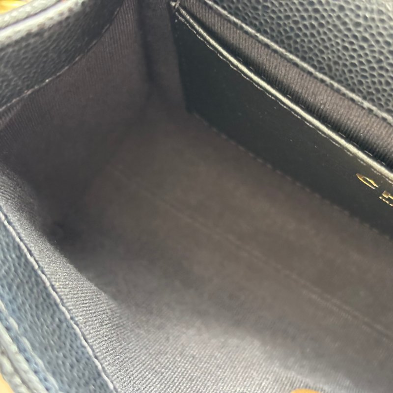 ::CHANEL:: 黑色荔枝紋牛皮 金雙C 雙鍊條皮穿鏈 手提斜背包-18