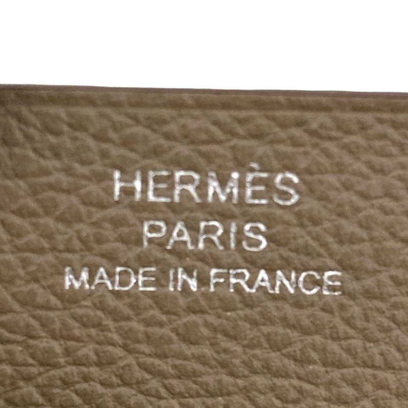 HERMES 愛馬仕  H 系列 Verso Etoupe Epsom 皮革卡夾 大象灰-13